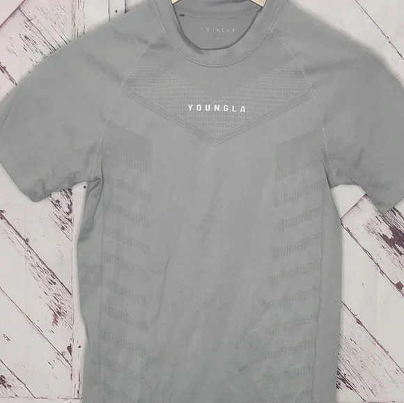 YoungLa 465 Superhero Compression Grey Tee - Picture 3 of 4